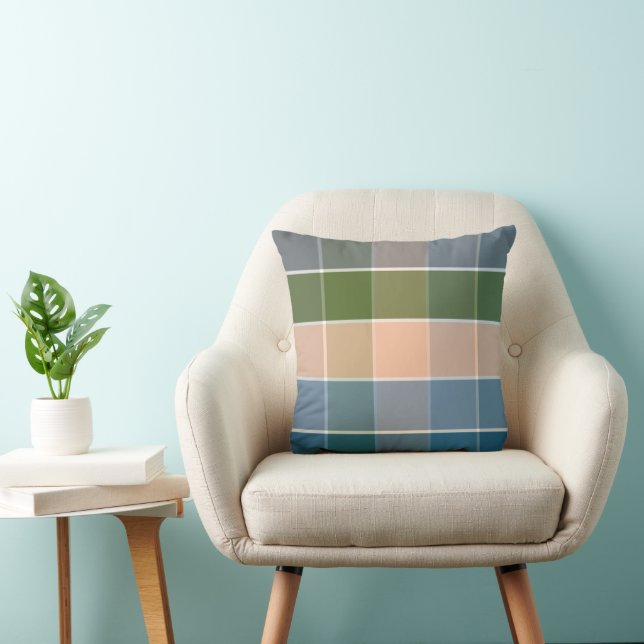 Trendy Modern Colour Block Throw Pillow (Chair)