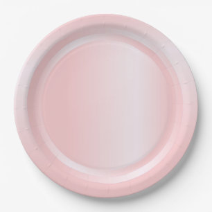 Trendy Modern Colour Pink Rose Gold Template Paper Plate