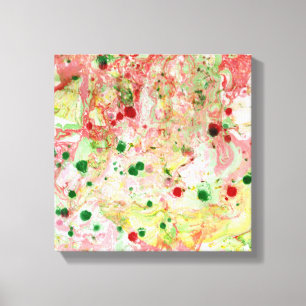 Trendy Modern Colourful Abstract Art Pink Red Canvas Print