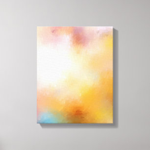 Trendy Modern Colourful Abstract Art Red Yellow Canvas Print