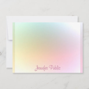 Trendy Modern Colourful Calligraphed Script Text Card