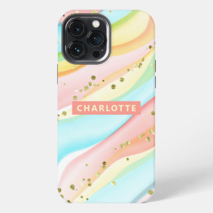 Trendy Modern Colourful Girly Personalized Name iPhone 13 Pro Max Case