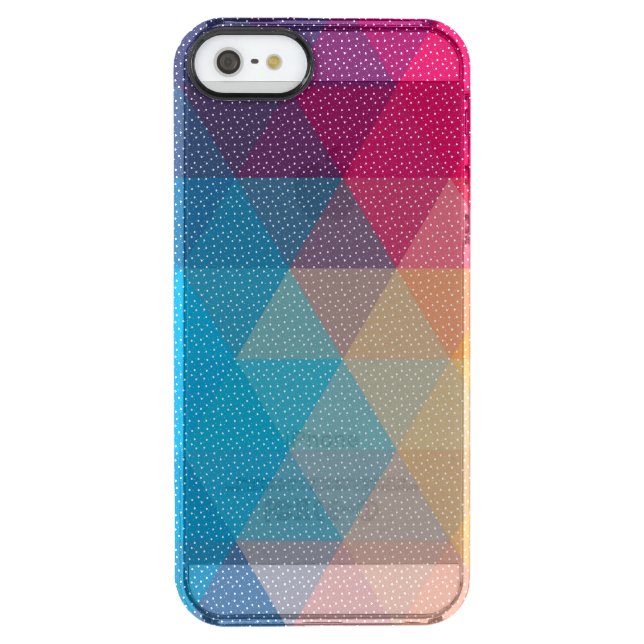 Trendy Modern Colourful Polygonal Pattern Uncommon iPhone Case (Back)