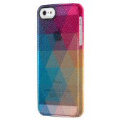 Trendy Modern Colourful Polygonal Pattern Uncommon iPhone Case (Back Left)