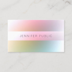 Trendy Modern Colourful Template Elegant Minimalis Business Card