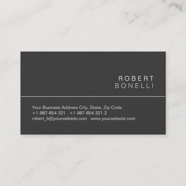 Trendy Modern Consultant Business Card (Front)