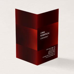 Trendy Modern Dark Red Business Card