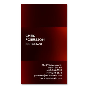 Trendy Modern Dark Red Business Card