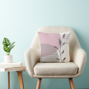 Trendy modern elegant chic botanical throw pillow