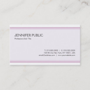 Trendy Modern Elegant Color Smart Plain Luxe Business Card