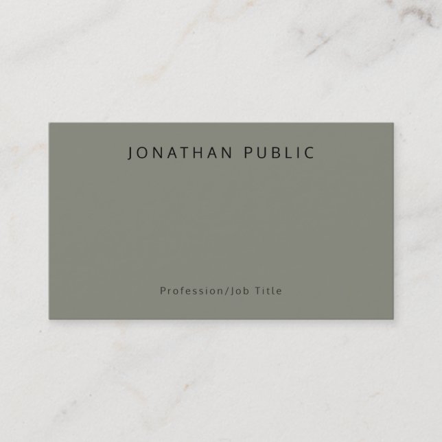 Trendy Modern Elegant Colours Minimalist Template Business Card (Front)