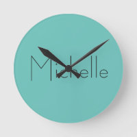 Trendy Modern Elegant Simple Blue Your Name