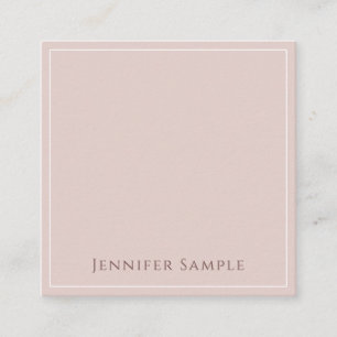 Trendy Modern Elegant Simple Design Template Chic Square Business Card