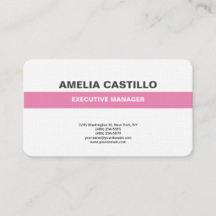 Trendy Modern Elegant Simple Premium Linen Business Card