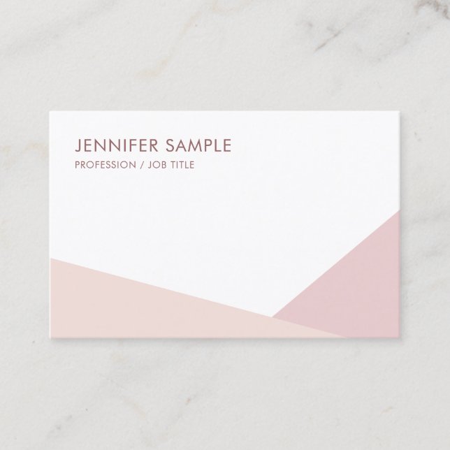 Trendy Modern Elegant Simple Professional Template Business Card (Front)
