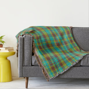 Trendy Modern Fall Colour Block Throw Blanket