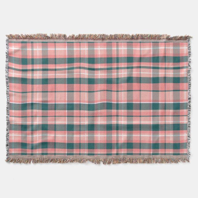 Trendy Modern Fall Colour Block Throw Blanket (Front)