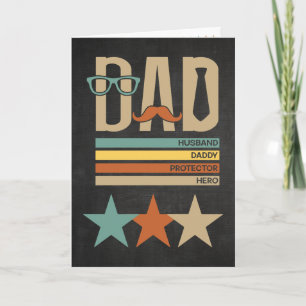 Trendy & Modern Fathers Day Folded Greeting Card