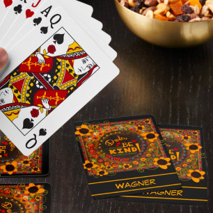 Trendy Modern Fun Dude Be Kind Custom Playing Cards