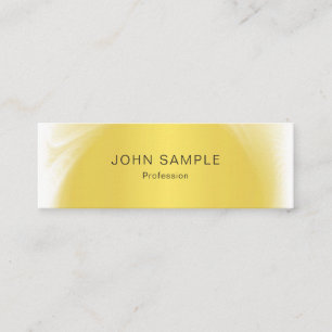 Trendy Modern Gold Look Minimalistic Design Plain Mini Business Card