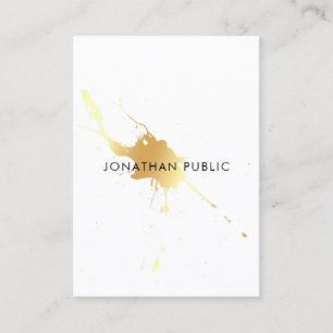 Trendy Modern Gold Splash Elegant Template Business Card