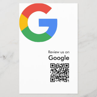Trendy Modern Google Review QR Code Flyer