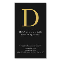 Trendy modern gray black gold bold monogram
