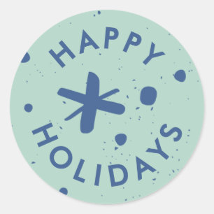 Trendy Modern Handwritten Happy Holidays Sticker