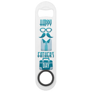 Trendy Modern Hipster Father's Day Personalised Bar Key