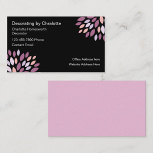 Trendy Modern Home Decorating Business Card