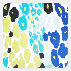 Trendy Modern Leopard Pattern Square Sticker