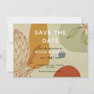 Trendy Modern Line Abstract Protea Botanical