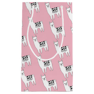 Trendy Modern Llama Sketch Small Gift Bag