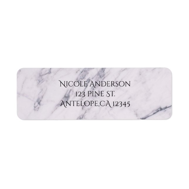 Trendy Modern Marble Elegant Wedding Invitation (Front)
