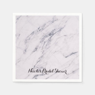 Trendy Modern Marble Elegant Wedding Party Napkin