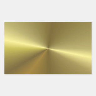 Trendy Modern Metallic Look Faux Gold Blank Sticker