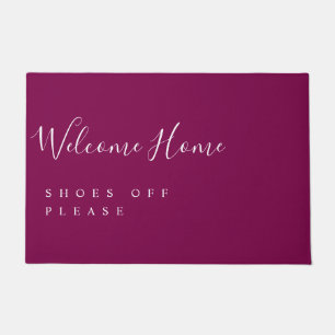Trendy Modern Minimal Welcome Shoes Off  Doormat