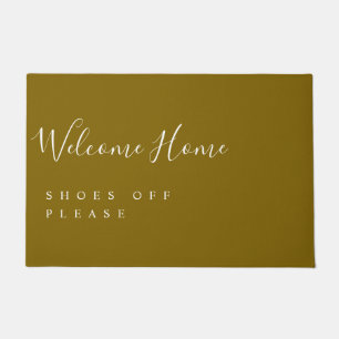 Trendy Modern Minimal Welcome Shoes Off  Doormat
