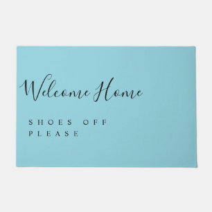 Trendy Modern Minimal Welcome Shoes Off  Doormat