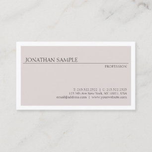 Trendy Modern Minimalist Design Elegant Template Business Card