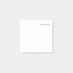 Trendy Modern Minimalist Professional Chic Pink Post-it Notes