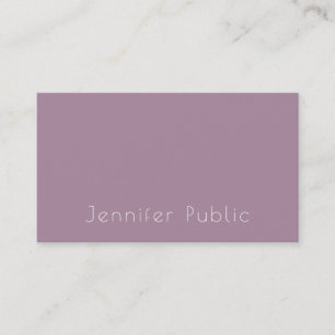 Trendy Modern Minimalist Template Elegant Purple Business Card