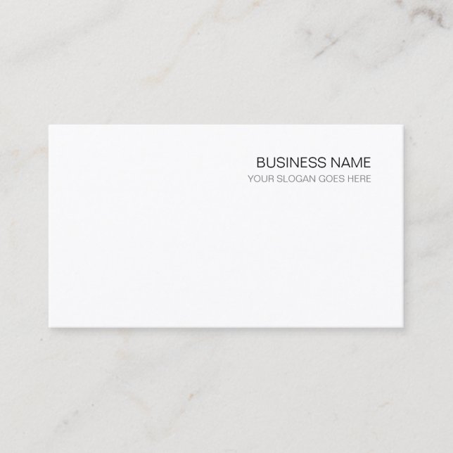 Trendy Modern Minimalistic Elegant Corporate Business Card (Front)