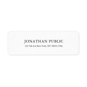 Trendy Modern Minimalistic Elegant Plain White