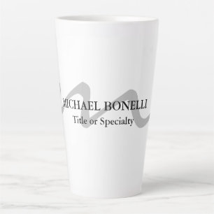 Trendy modern monogram initial professional  latte mug