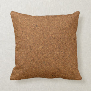 Trendy Modern Natural Cork Texture Throw Pillow
