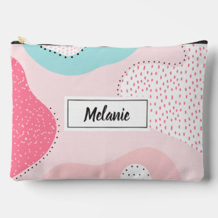 Trendy Modern Pastel Abstract Personalised Accessory Pouch