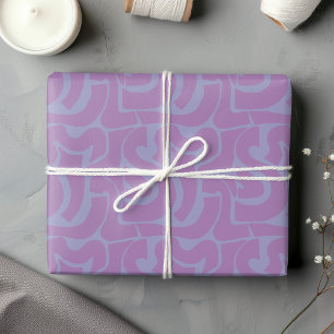 Trendy Modern Pastel Coloured Pink & Pastel Blue Wrapping Paper Sheet