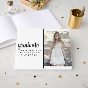 Trendy Modern Photo Class of 2023 Graduation  Guest Book