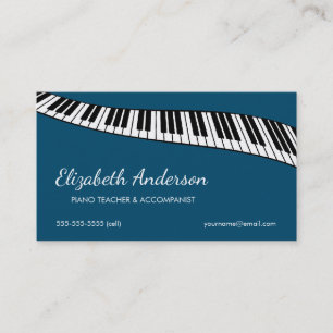 Trendy & Modern, Piano Teacher & Accompanist Business Card